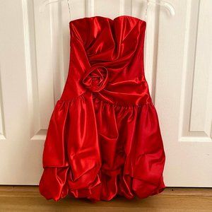 Red Strapless Dress Size 1
